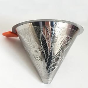 Giet over kegeldruppelaar Herbruikbare wasbare koffie Mesh Filter Custom Design